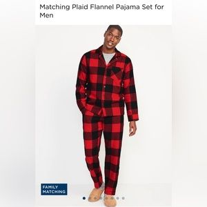 Old Navy Flannel Pajamas - men’s size medium - black and red plaid - nwt